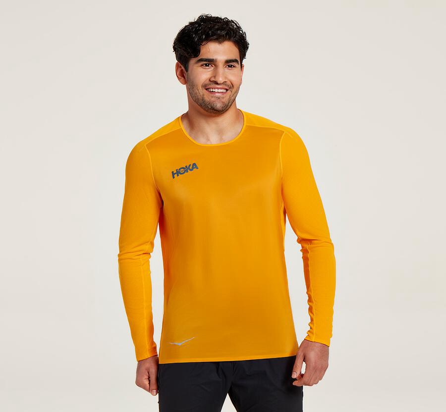 Top Hoka One One Hombre - Wind - Amarillo - BZE105983